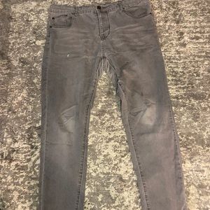 Dark grey skinny jeans